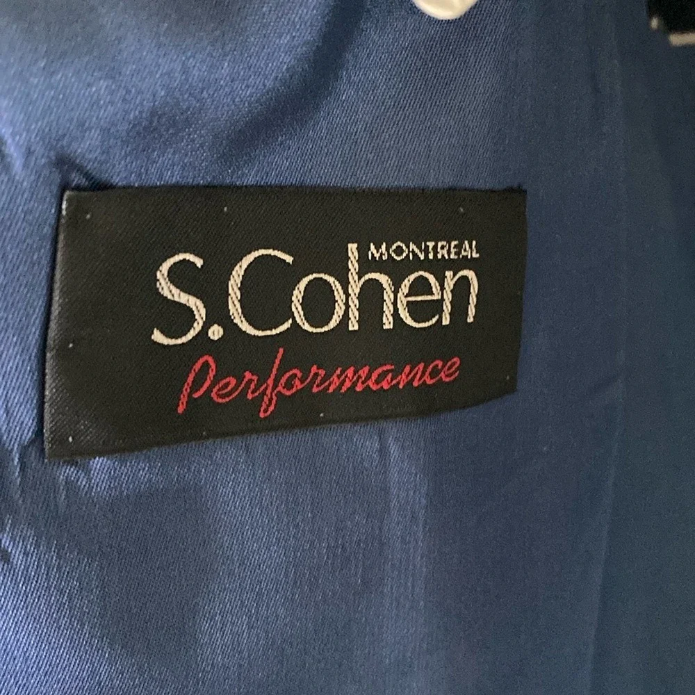 S. Cohen Mens Classic‎ Blue Pinstripe 3 Button Blazer Size 50R Wool Union Made